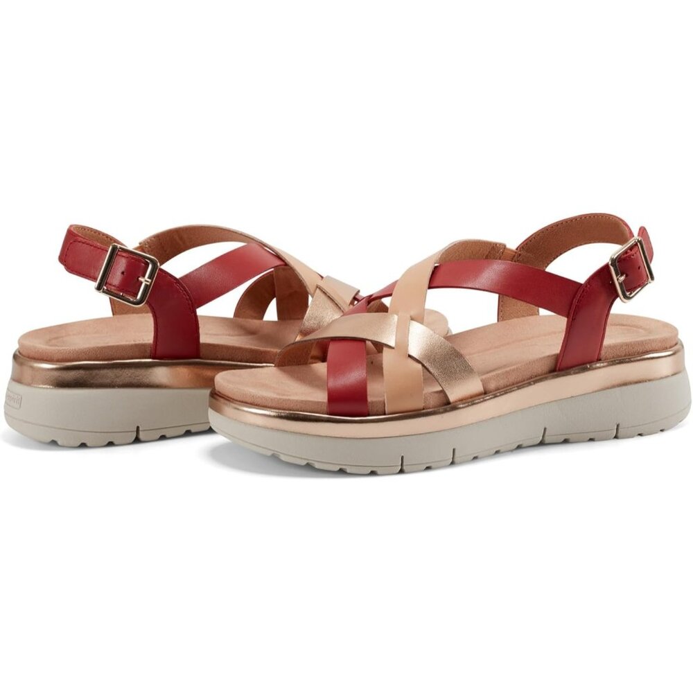 Easy Spirit Indie Women's Metallic Red Sandal 9.5 M
